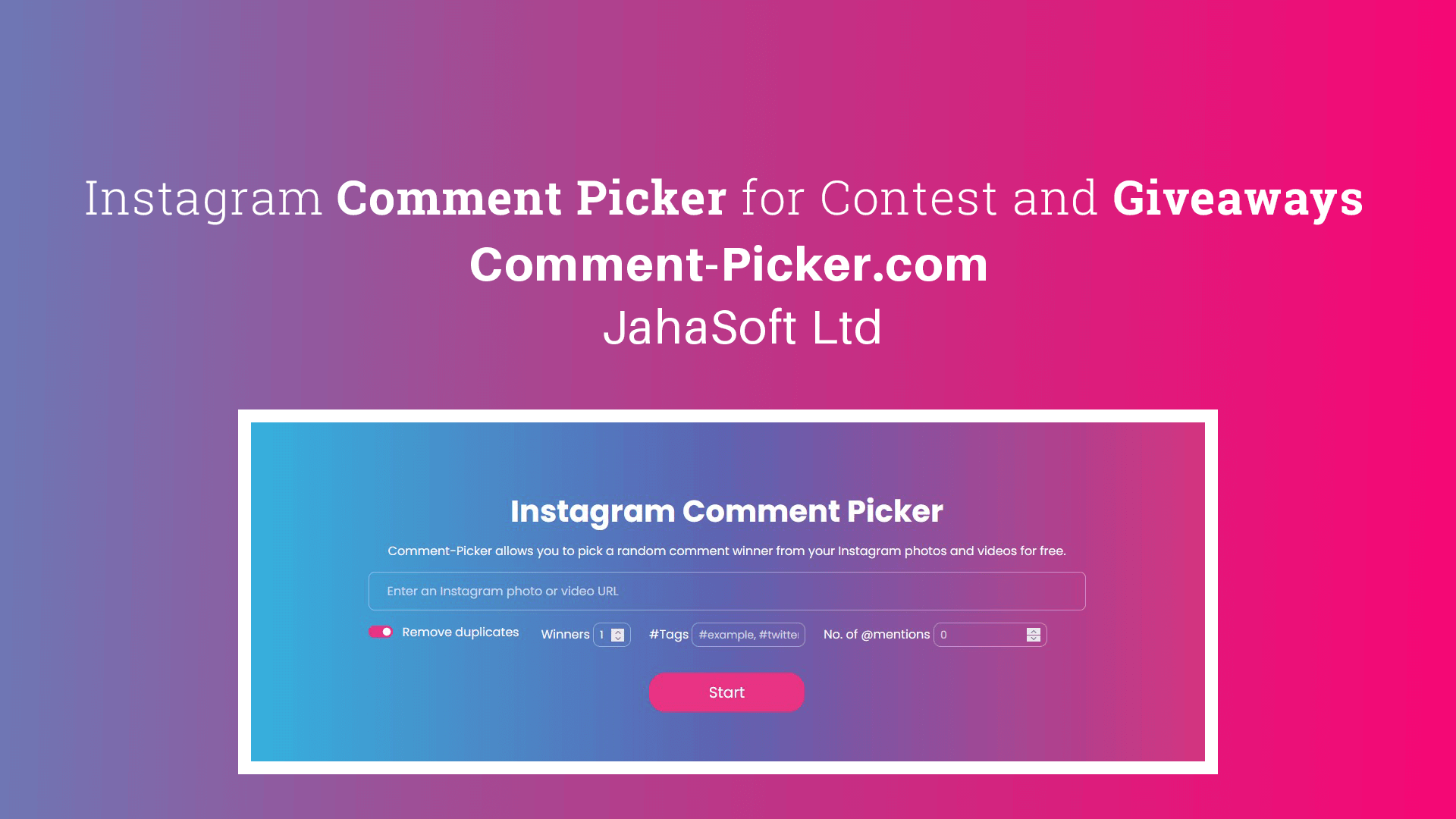 Instagram Giveaway Winner Picker  Best Random Comment Picker For Instagram  /  Giveaway Free 